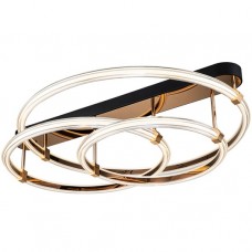 Φωτιστικό Οροφής LED 112W 7200lm 230V Θερμό Φως σε Μαύρο-Χρυσαφί 955FELIX30112